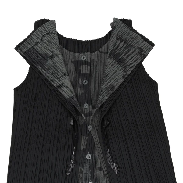 PLEATS PLEASE Kitchen Tool Print Layered Design Top K-172490_003