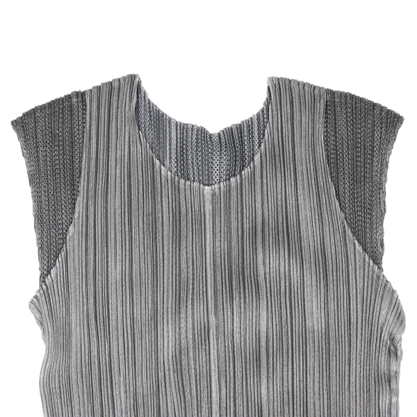 PLEATS PLEASE Drawstring Mesh Layered Design Top K-172491_003