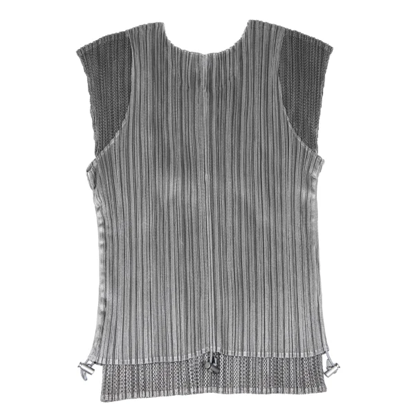 PLEATS PLEASE Drawstring Mesh Layered Design Top K-172491_011