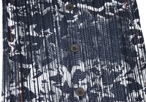 PLEATS PLEASE Denim Transfer Print Sleeveless Shirt K-172492_009