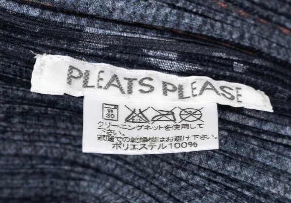 PLEATS PLEASE Denim Transfer Print Sleeveless Shirt K-172492_014