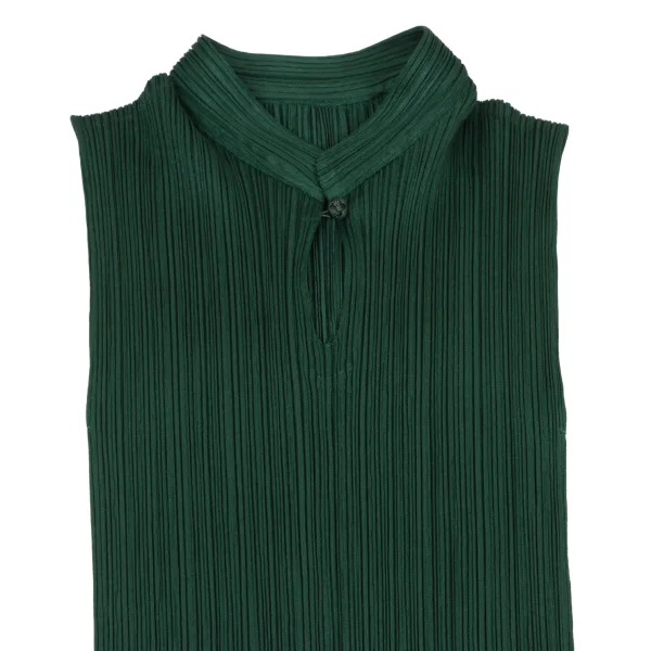 PLEATS PLEASE Chinese Buttons Sleeveless Dress K-172493_003