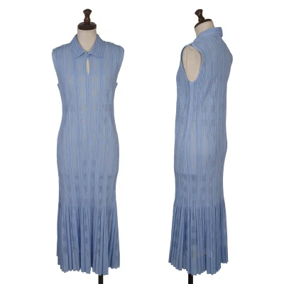 PLEATS PLEASE Mesh Check Pleats Flare Dress