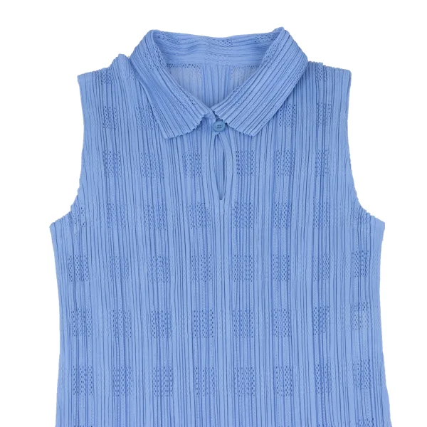 PLEATS PLEASE Mesh Check Pleats Flare Dress K-172494_003