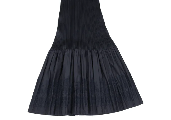 PLEATS PLEASE Hem Floral Taping Pleated Sleeveless Dress K-172495_006