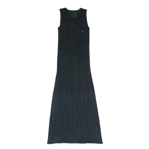 PLEATS PLEASE Transfer Print Patch Pocket Sleeveless Dress K-172498_002