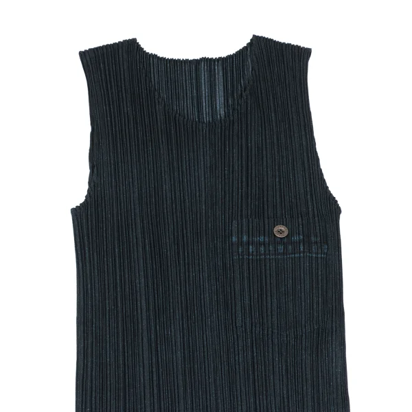 PLEATS PLEASE Transfer Print Patch Pocket Sleeveless Dress K-172498_003