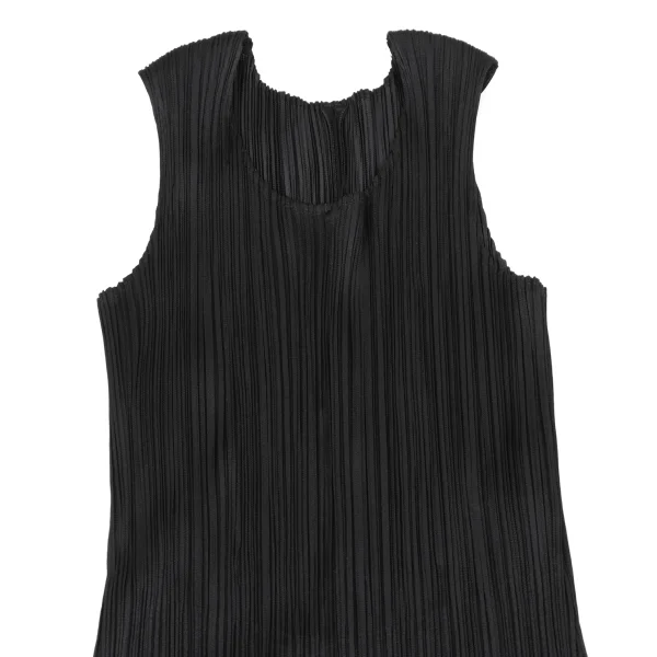 PLEATS PLEASE Mesh Ruffle Hem Sleeveless Dress K-172500_003