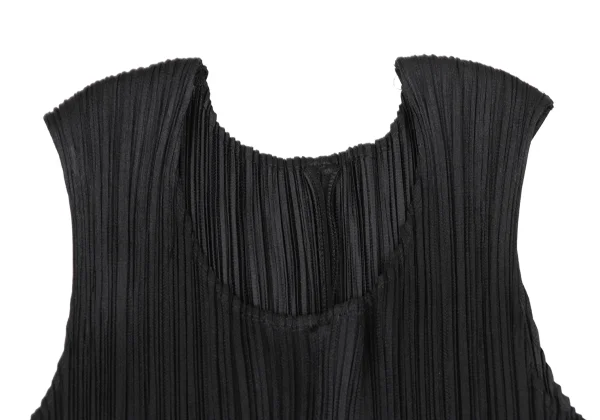 PLEATS PLEASE Mesh Ruffle Hem Sleeveless Dress K-172500_004