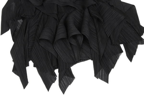PLEATS PLEASE Mesh Ruffle Hem Sleeveless Dress K-172500_008