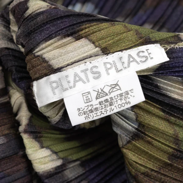 PLEATS PLEASE Mixed Knit Print Sleeveless Dress K-172501_012