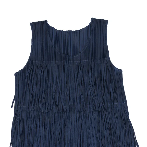 PLEATS PLEASE Fringe Design Sleeveless Dress K-172503_003