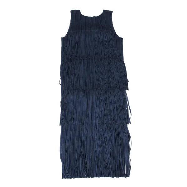 PLEATS PLEASE Fringe Design Sleeveless Dress K-172503_009