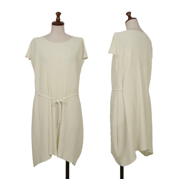PLEATS PLEASE Waist String Tunic Ivory 3 K-172507_001