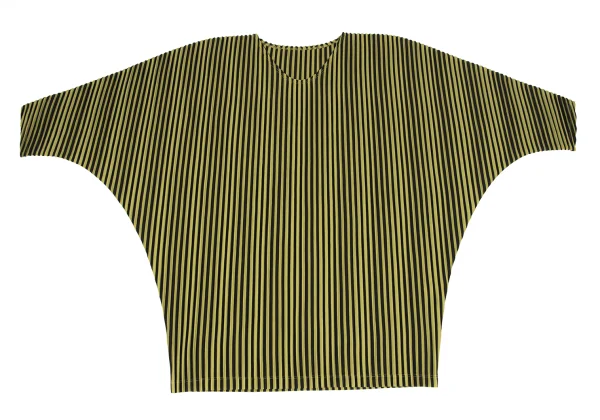 PLEATS PLEASE Bicolor Striped Wide Top K-172508_002
