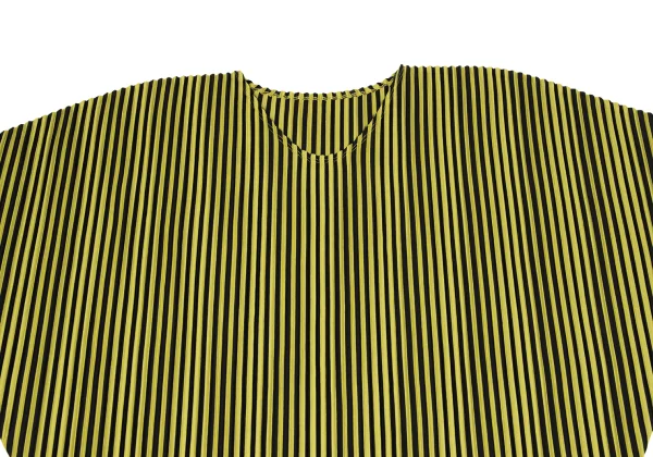 PLEATS PLEASE Bicolor Striped Wide Top K-172508_003