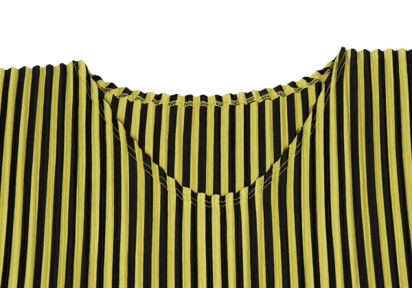 PLEATS PLEASE Bicolor Striped Wide Top K-172508_004