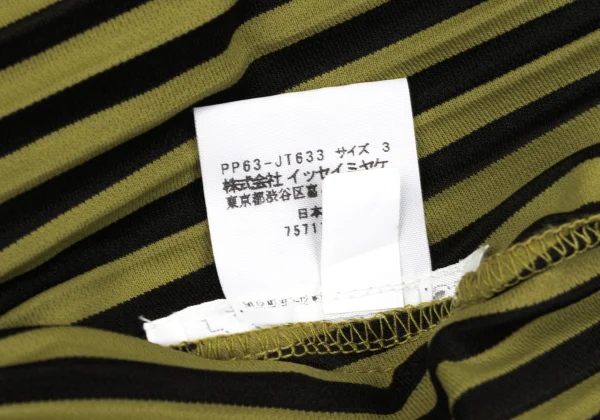 PLEATS PLEASE Bicolor Striped Wide Top K-172508_011