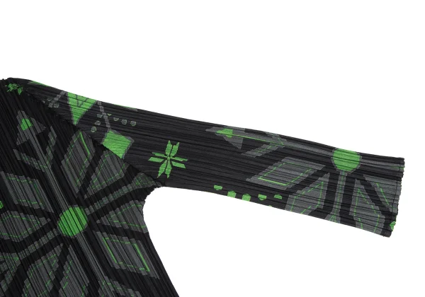 PLEATS PLEASE Geometric Print High-neck Top K-172509_007