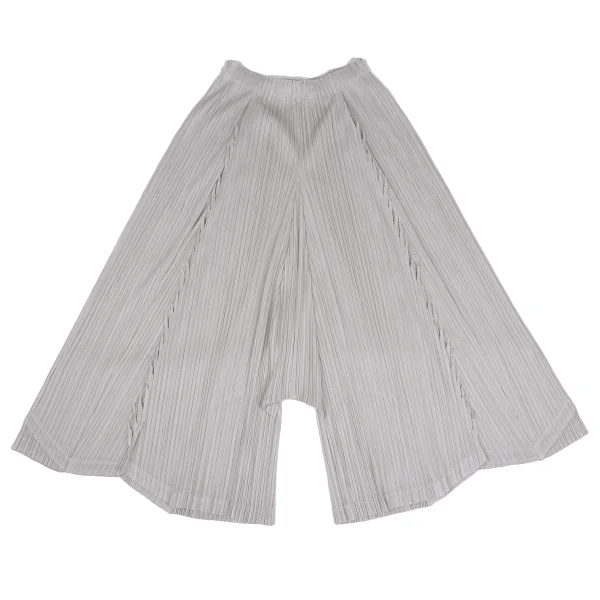 PLEATS PLEASE Cutting Design Wide Dropped Crotch Pants Grey 3 K-172514_001