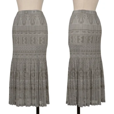 PLEATS PLEASE Geometric Mesh Pleats Skirt