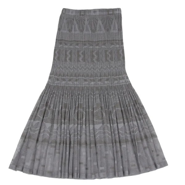 PLEATS PLEASE Geometric Mesh Pleats Skirt K-172515_002