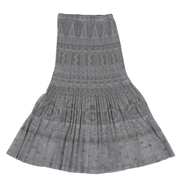 PLEATS PLEASE Geometric Mesh Pleats Skirt K-172515_007