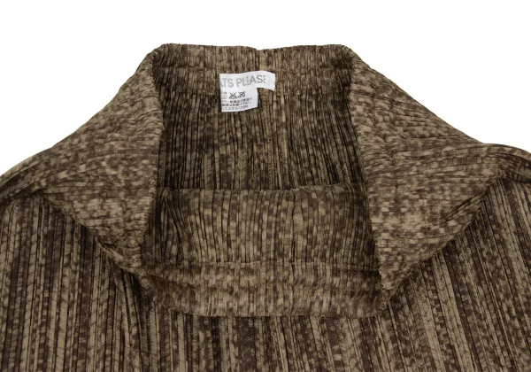 PLEATS PLEASE Cable Knit Print Skirt K-172516_004