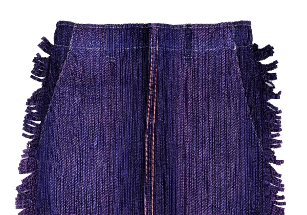 PLEATS PLEASE Transfer Print Side Fringe Skirt K-172519_004