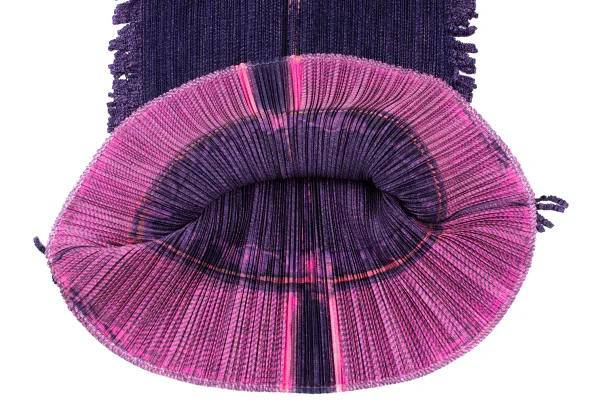PLEATS PLEASE Transfer Print Side Fringe Skirt K-172519_010