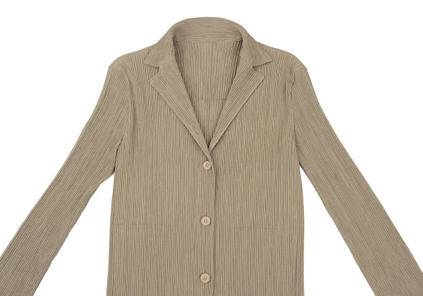 ISSEY MIYAKE Hem Cutting Crepe Pleats Jacket K-172520_003
