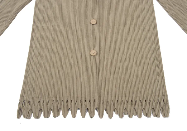 ISSEY MIYAKE Hem Cutting Crepe Pleats Jacket K-172520_008