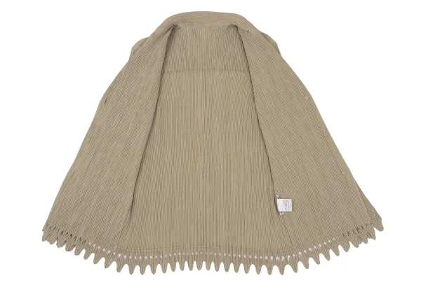 ISSEY MIYAKE Hem Cutting Crepe Pleats Jacket K-172520_011