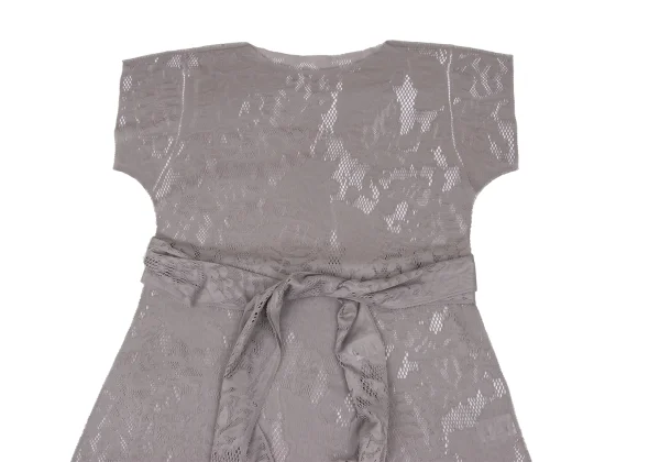 ISSEY MIYAKE me A-POC INSIDE Botanical Mesh Cutting Short Sleeve Dress K-172525_003