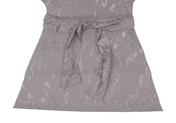 ISSEY MIYAKE me A-POC INSIDE Botanical Mesh Cutting Short Sleeve Dress K-172525_006