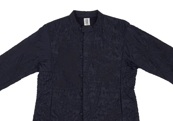 ISSEY MIYAKE HaaT Nylon Padded Embroidery Band Collar Jacket K-172527_003