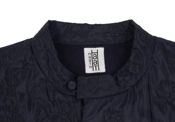 ISSEY MIYAKE HaaT Nylon Padded Embroidery Band Collar Jacket K-172527_004