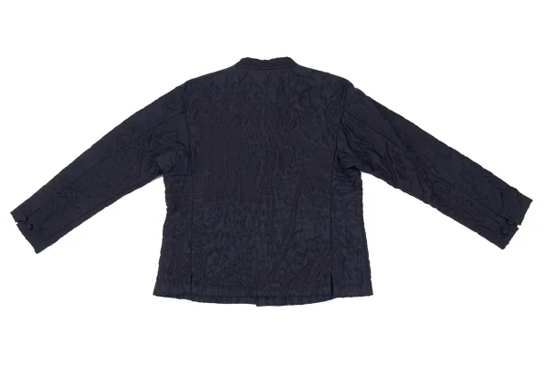 ISSEY MIYAKE HaaT Nylon Padded Embroidery Band Collar Jacket K-172527_011