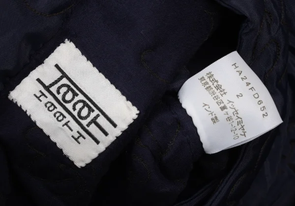 ISSEY MIYAKE HaaT Nylon Padded Embroidery Band Collar Jacket K-172527_015