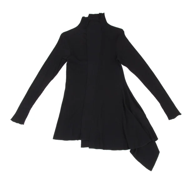 Yohji Yamamoto NOIR Wool Hem Asymmetry Rib Top K-172529_002