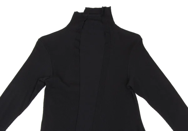 Yohji Yamamoto NOIR Wool Hem Asymmetry Rib Top K-172529_003