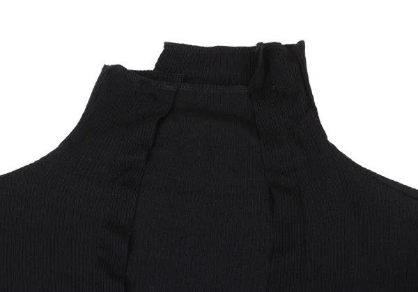 Yohji Yamamoto NOIR Wool Hem Asymmetry Rib Top K-172529_004