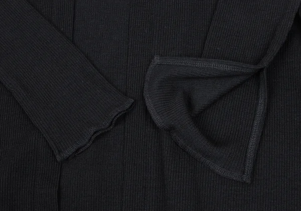 Yohji Yamamoto NOIR Wool Hem Asymmetry Rib Top K-172529_006