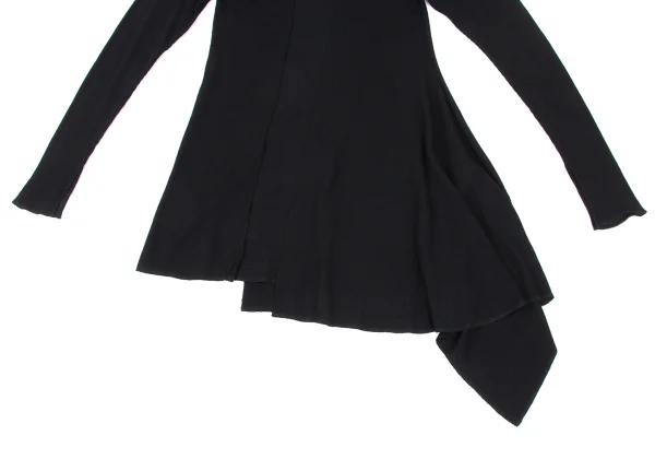 Yohji Yamamoto NOIR Wool Hem Asymmetry Rib Top K-172529_007