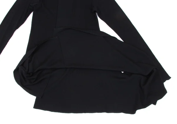 Yohji Yamamoto NOIR Wool Hem Asymmetry Rib Top K-172529_009