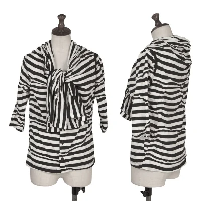Y's Striped Scarf Design Cardigan