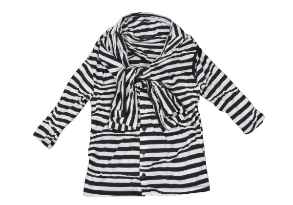 Y's Striped Scarf Design Cardigan K-172536_002