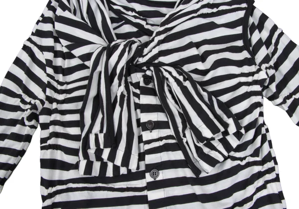 Y's Striped Scarf Design Cardigan K-172536_005