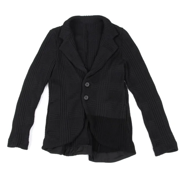 Y's Checker Woven Knit Jacket K-172537_002