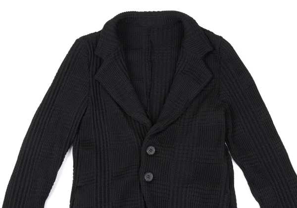 Y's Checker Woven Knit Jacket K-172537_003